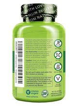 Quercetin supplement capsules bottle back panel with barcode and directions