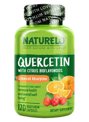 Quercetin with Citrus Bioflavonoids – Enhanced Absorption, Immune & Cardiovascular Support – 120 Vegetarian Capsules