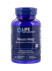 Neuro-Mag Magnesium L-Threonate Dietary Supplement – Pack of 2 (90 Vegetarian Capsules Each)