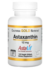 California Gold Nutrition Astaxanthin 12 mg – 120 Veggie Softgels (AstaLif Pure Icelandic)