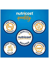 Nutricost quality label with non-GMO, gluten-free, GMP and third-party tested