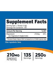 Nutricost Magnesium Bisglycinate Powder – Unflavored, 250g