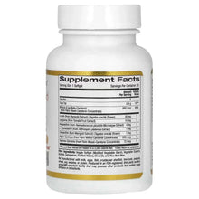 AstaCarotenoid complex veggie softgels bottle, Supplement Facts panel