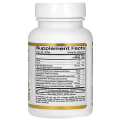 California Gold Nutrition AstaCarotenoid Complex supplement UAE in a softgel bottle with supplement facts