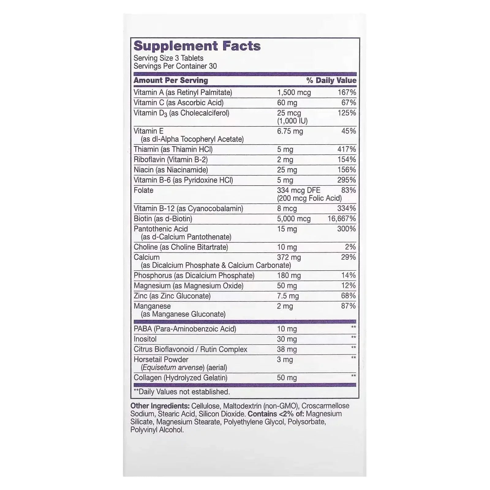 21st Century Hair, Skin & Nails – 90 Tablets - Mumzar