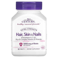 21st Century Hair, Skin & Nails – 90 Tablets - Mumzar