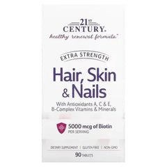 21st Century Hair, Skin & Nails – 90 Tablets - Mumzar