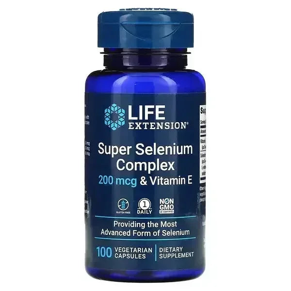 Life Extension Super Selenium Complex & Vitamin E, 200 mcg – 100 Vegetarian Capsules - Mumzar