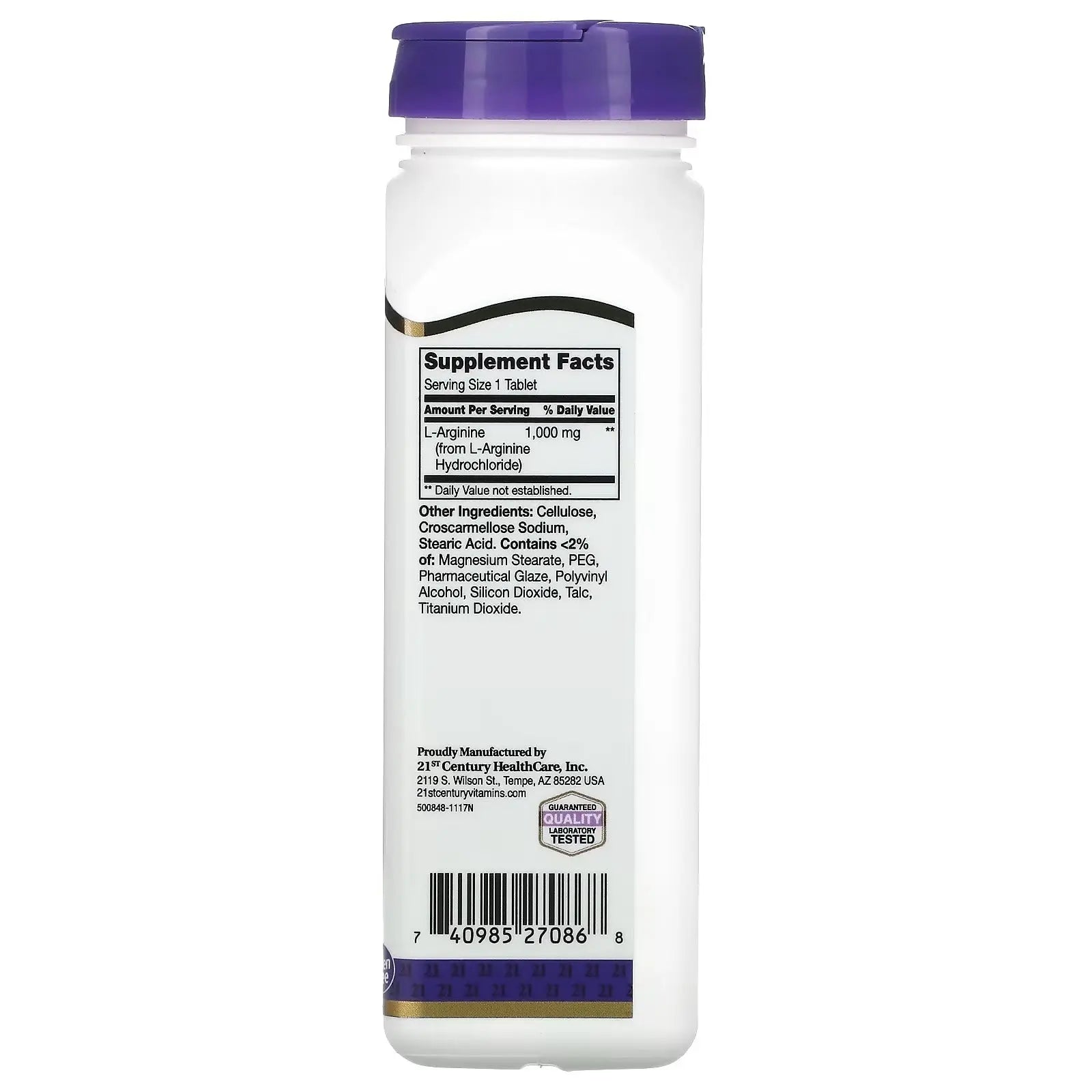 21st Century L-Arginine 1,000 mg – 100 Tablets 21st Century