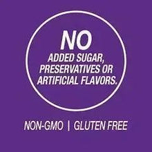 No added sugar, non-GMO and gluten free badge label
