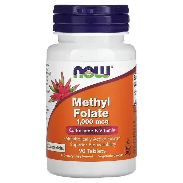 NOW Foods Methyl Folate 1,000 mcg – 90 Tablets - Mumzar