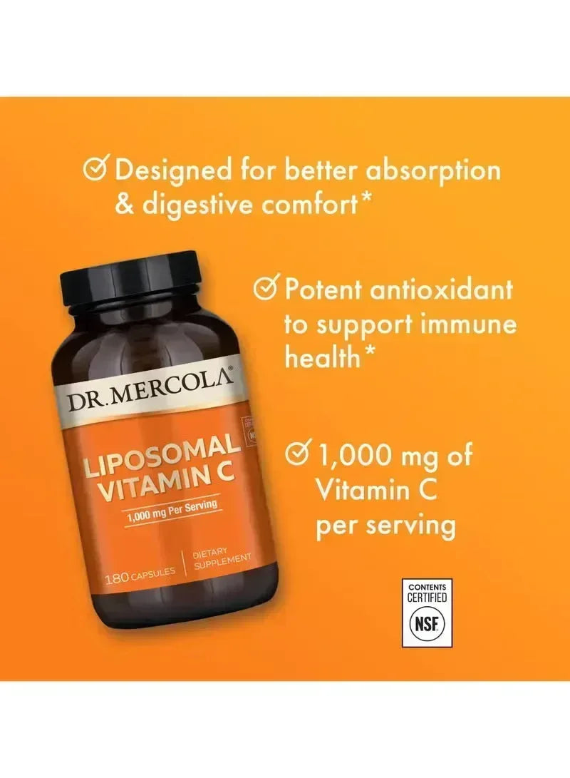 Liposomal Vitamin C 1,000 mg – 180 Capsules - Mumzar