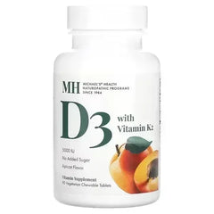 Michael’s Health D3 with Vitamin K2 – Apricot Flavor, 90 Vegetarian Chewable Tablets - Mumzar