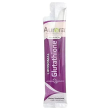 Aurora Nutrascience liposomal glutathione single-serve packet, 20 ml, purple