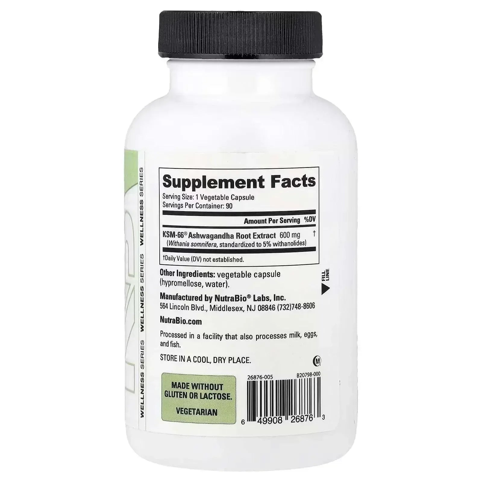 NutraBio KSM-66 Ashwagandha – 90 Capsules - Mumzar
