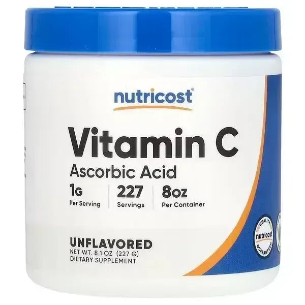 Nutricost Vitamin C Powder – Unflavoured, 8.1 oz (227 g) - Mumzar
