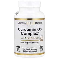 California Gold Nutrition Curcumin C3 Complex® with BioPerine® – 120 Veggie Capsules