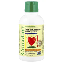 ChildLife Essentials Liquid Calcium with Magnesium – Natural Orange, 16 fl oz (473 ml)