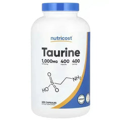 Nutricost Taurine – 1,000 mg, 400 Capsules - Mumzar