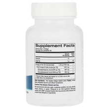 Omega-3 fish oil bottle back label with Supplement Facts panel
