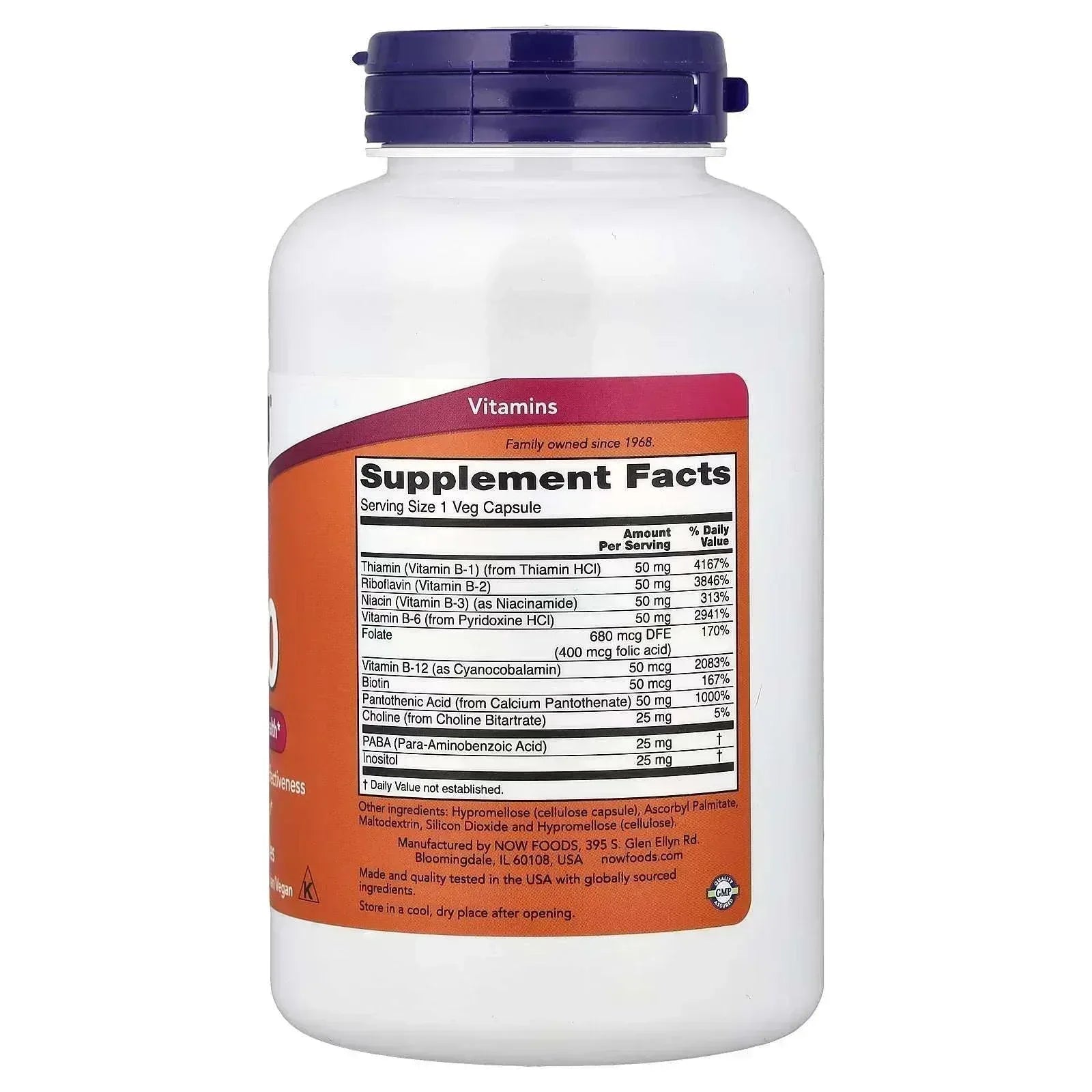NOW Foods B-50 – 250 Veg Capsules - Mumzar
