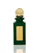Green eau de parfum bottle with gold dome cap, 50 ml