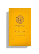 Yellow perfume box, Sweet Oud Zam Zam eau de parfum