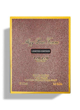 Limited edition perfume box with gold text on brown glitter background, 100ml.