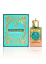 Zamzam Royal Musk eau de parfum bottle with crown topper and matching box