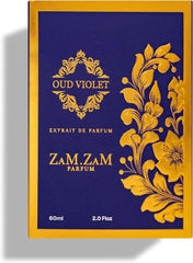 Zamzam Perfume Oud Violet 60ML – Unisex Luxury Fragrance with Raspberry, Lychee, Saffron, Turkish Rose, Red Currant, Olibanum, Oud, Leather & Amber, Long-Lasting Elegant Scent for Everyday & Special O