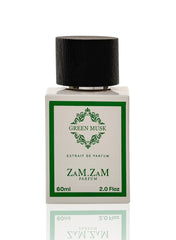 Zamzam Green Musk Perfume for Men & Women – 60ml Unisex Eau de Parfum | Long-Lasting Oriental Woody Scent with Frankincense, Honey, Oud & Musk for All Occasions