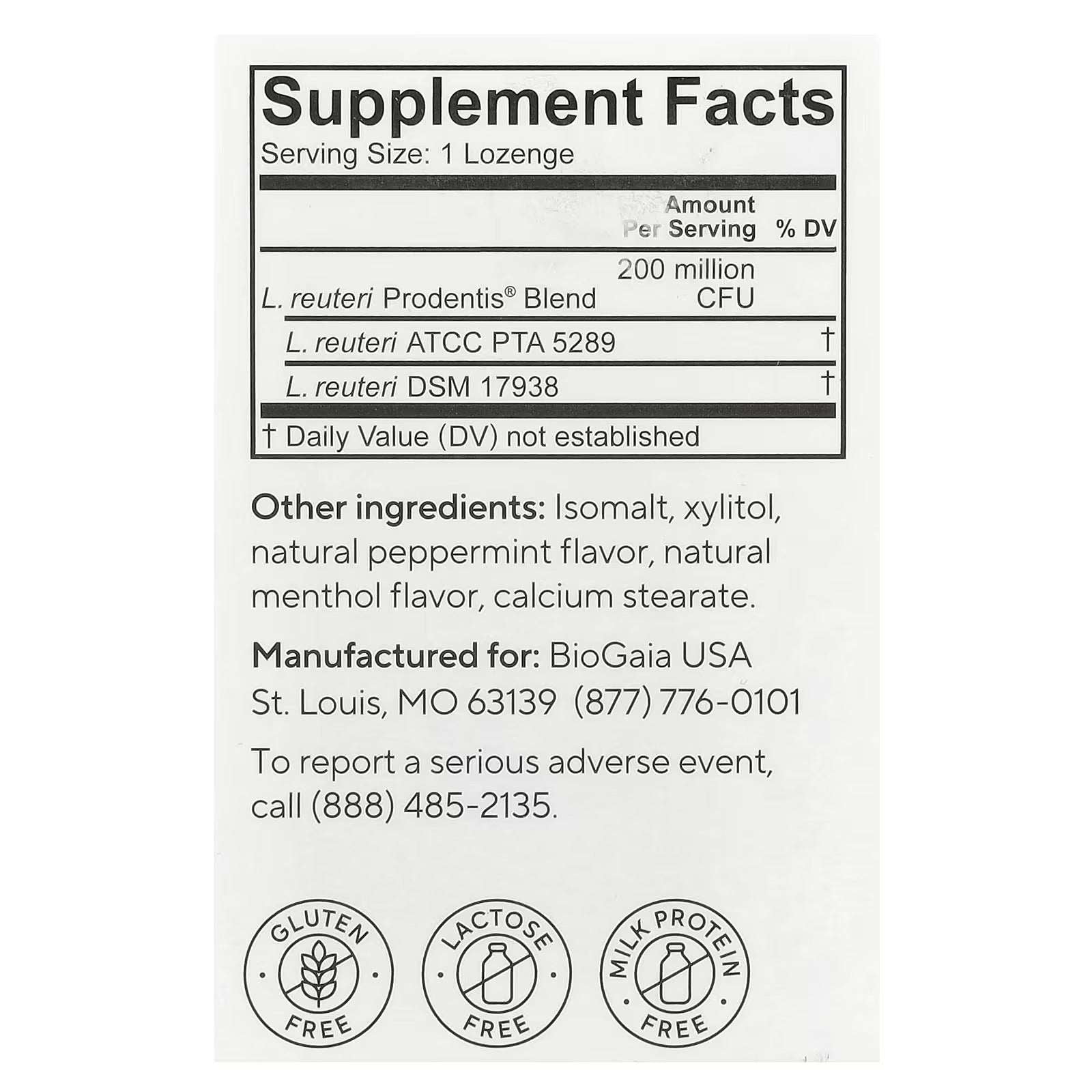 BioGaia Prodentis® Oral Health Probiotic – Mint, 30 Lozenges - Mumzar