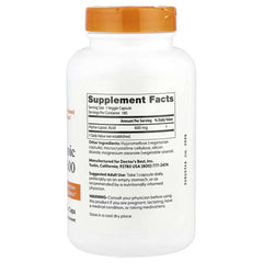 Doctor's Best Alpha-Lipoic Acid 600 mg – 180 Vegetarian Capsules – Antioxidant & Metabolic Support