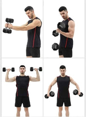 Gym Fitness Equipment Rubber Hex Dumbbell – 20kg Black (1 Pc) - Mumzar