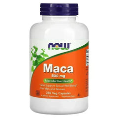 NOW Foods Maca 500 mg – 250 Veg Capsules - Mumzar