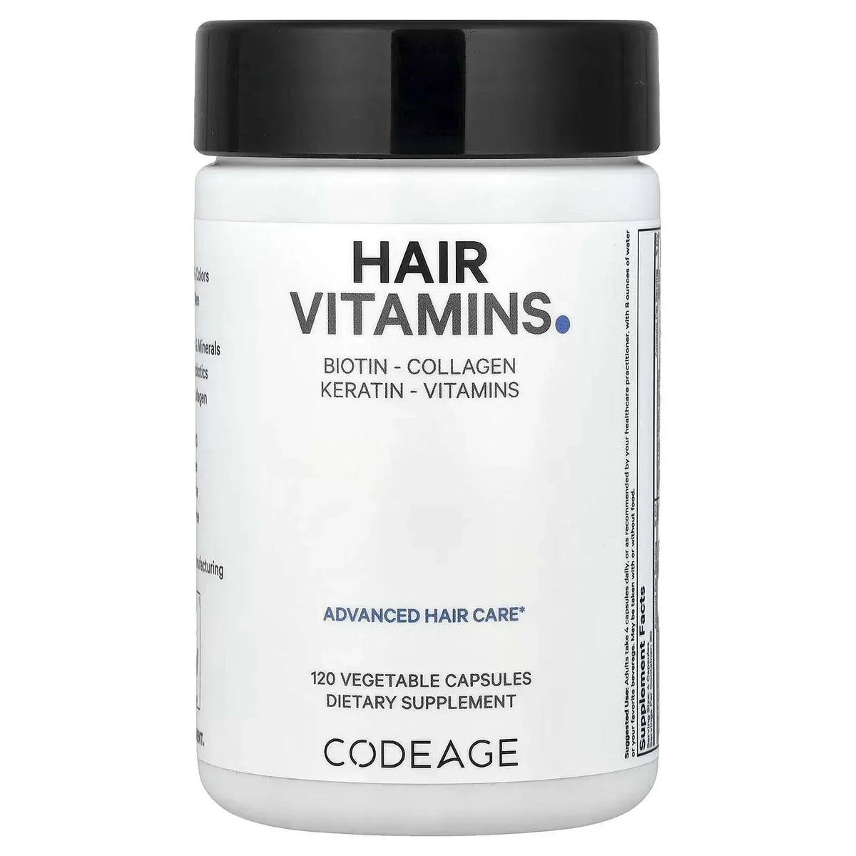Codeage Hair Vitamins – 120 Vegetable Capsules - Mumzar