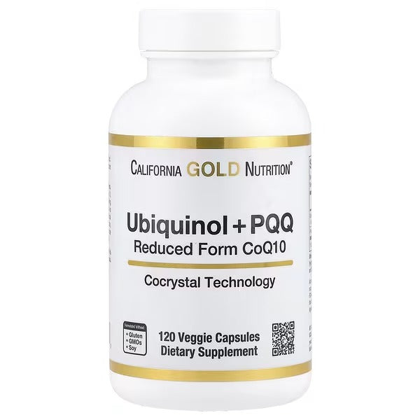 California Gold Nutrition, Ubiquinol Reduced Form CoQ10 + PQQ – 120 Veg Capsules