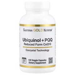 California Gold Nutrition, Ubiquinol Reduced Form CoQ10 + PQQ – 120 Veg Capsules