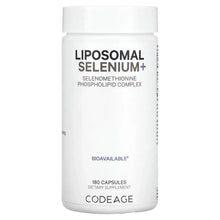 Liposomal selenium supplement bottle with front label and 180 capsules