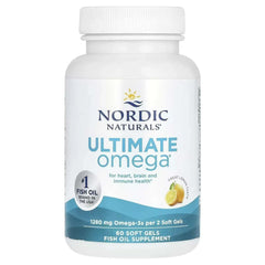 Nordic Naturals Ultimate Omega – Lemon Flavor, 60 Soft Gels (640 mg per Soft Gel) - Mumzar