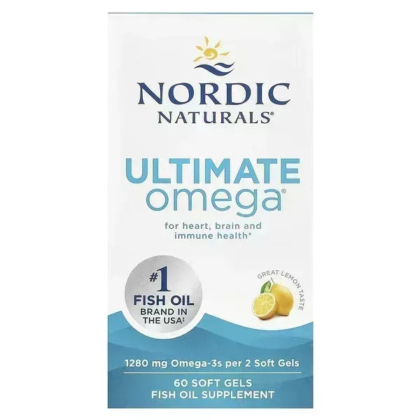 Nordic Naturals Ultimate Omega – Lemon Flavor, 60 Soft Gels (640 mg per Soft Gel) - Mumzar