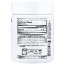 Supplement Facts label on the back of a vegetable capsule supplement bottle