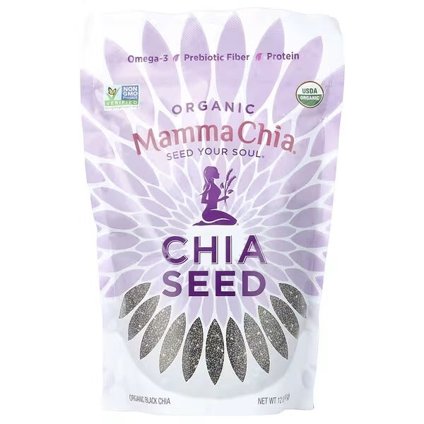 Mamma Chia Organic Chia Seeds – 12 oz (340 g) | Non-GMO, Plant-Based Superfood