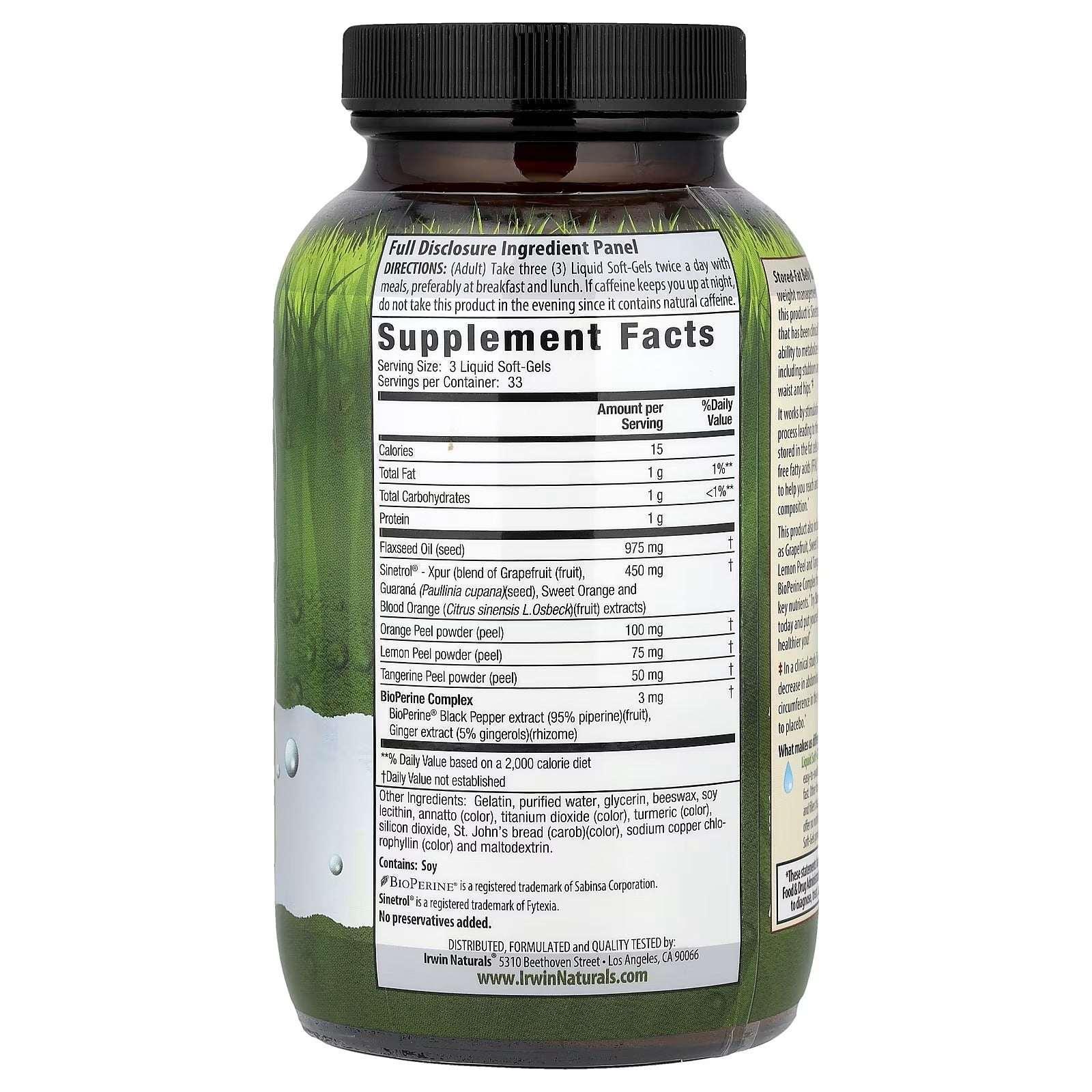 Irwin Naturals Stored-Fat Belly Burner – 100 Liquid Softgels - Mumzar