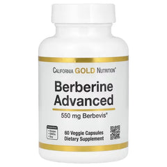 California Gold Nutrition, Berberine Advanced, Berbevis Phytosome with Berberine Phospholipid Complex with Sunflower Lecithin, 550 mg, 60 Veggie Capsules - Mumzar