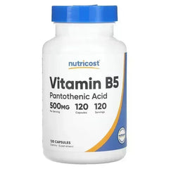 Nutricost Vitamin B5 (Pantothenic Acid) – 500 mg, 120 Capsules - Mumzar