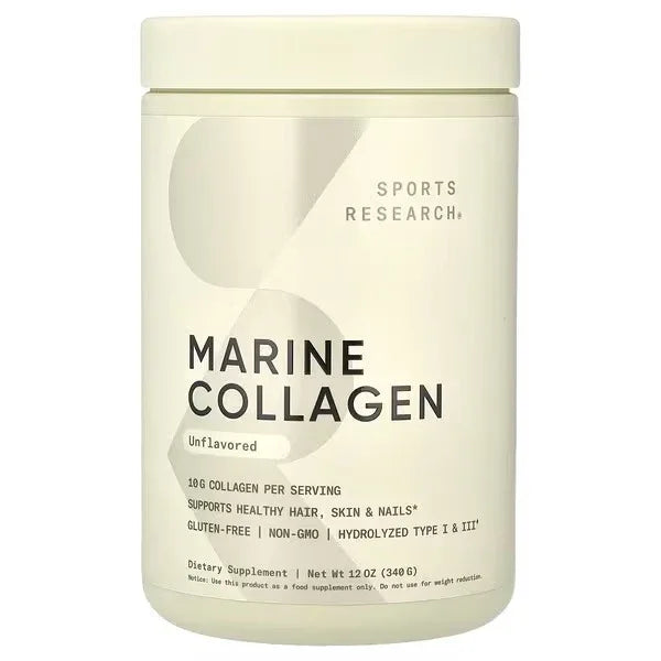 Sports Research, Marine Collagen, Unflavoured, 12 oz (340 g) - Mumzar