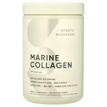 Marine collagen supplement jar, unflavoured powder, front label