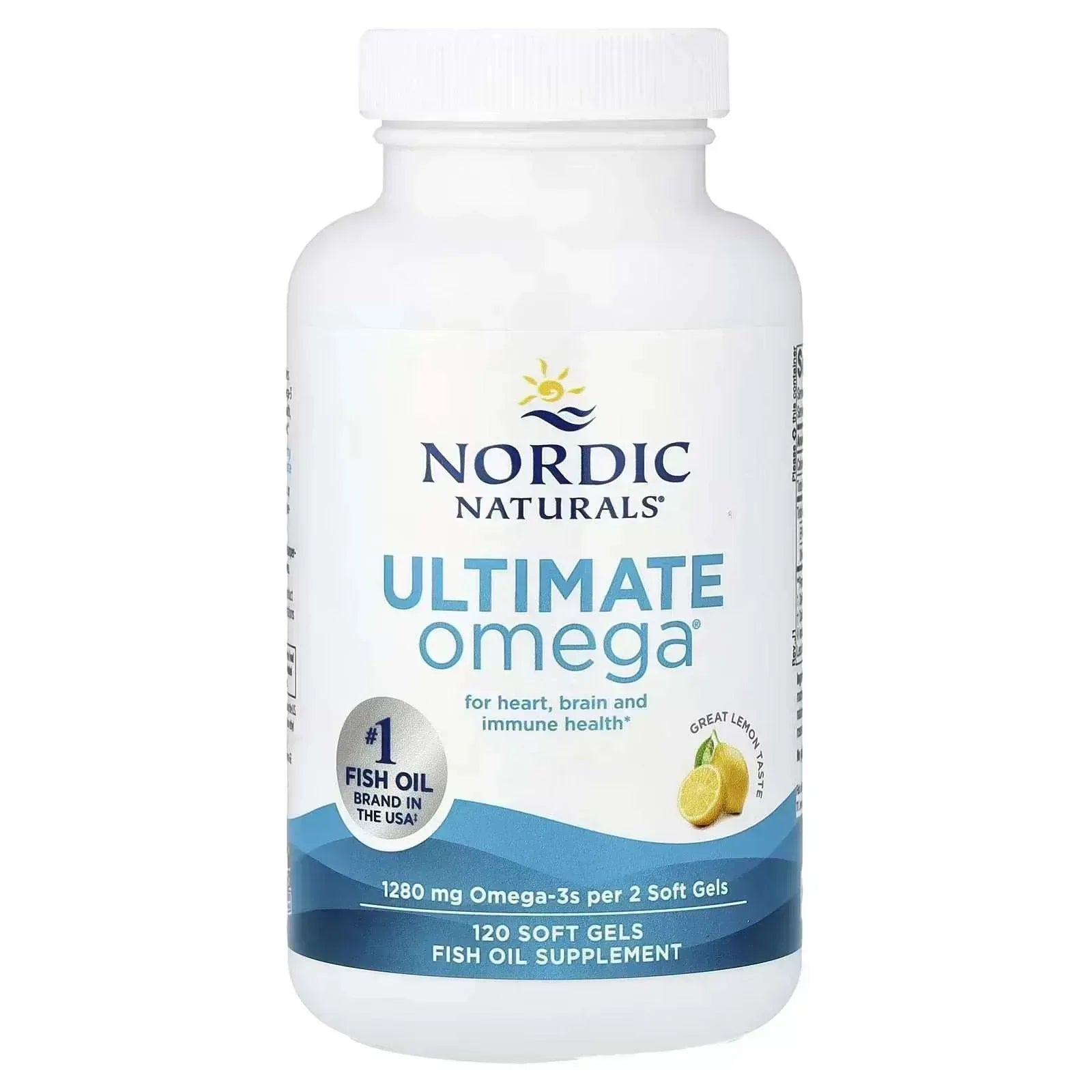Nordic Naturals Ultimate Omega® – Great Lemon, 120 Soft Gels (640 mg per Soft Gel) - Mumzar