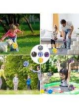 Multicolour rubber bounce ball used in outdoor play with children